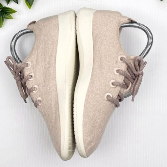 Allbirds Wool Runner Pebble White Sole lace up Running Shoes 7 - Picture 4 of 8